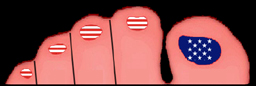 July 4th toes